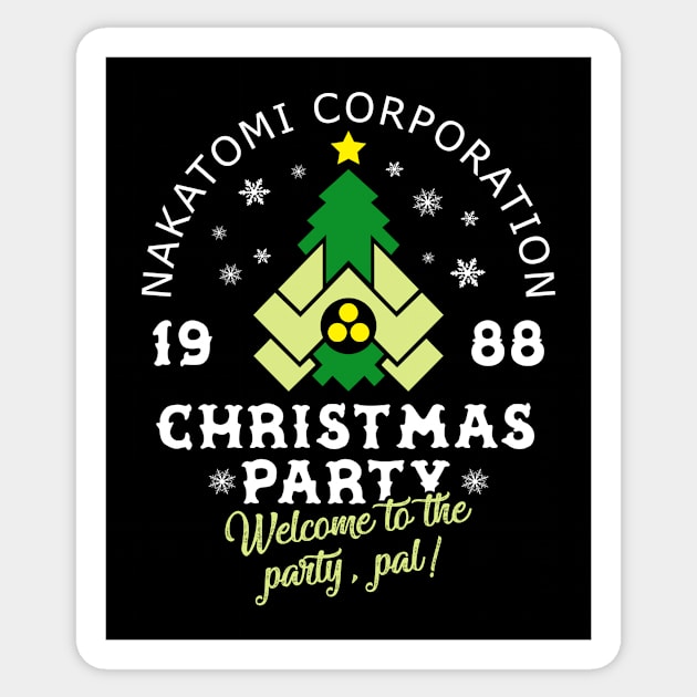 Die Hard Nakatomi Corp Christmas Party Sticker by Rebus28